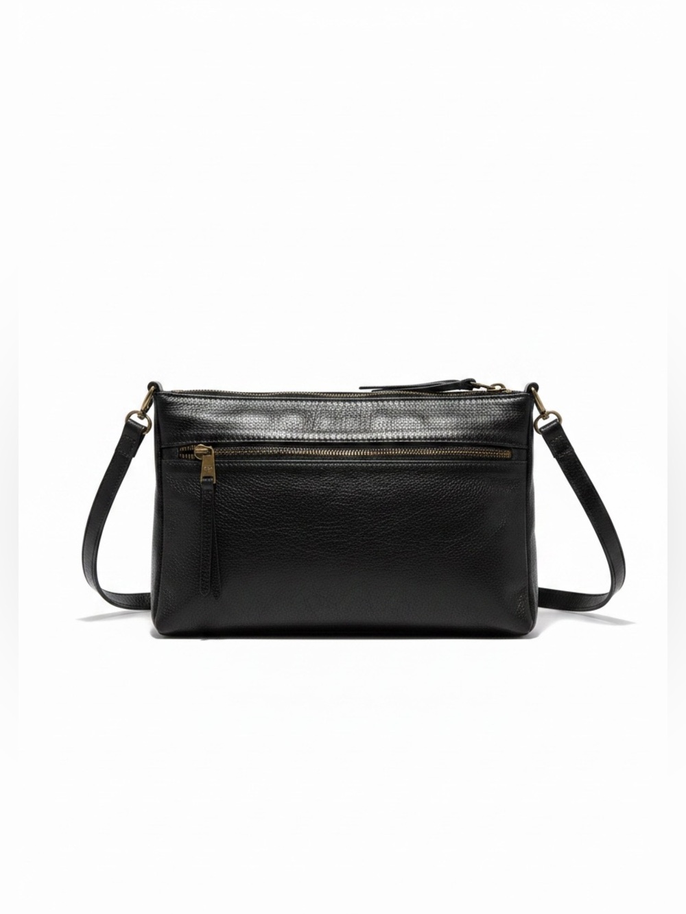 HOBO Black Leather Crossbody Bag Shoulder Purse Slouchy Tassel Zip Bass Hardware